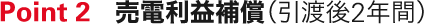 Point2 売電利益補償（引渡後2年間）
